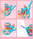 SCISSORS KIDS PLASTIC SPRING - OM-14 مقص