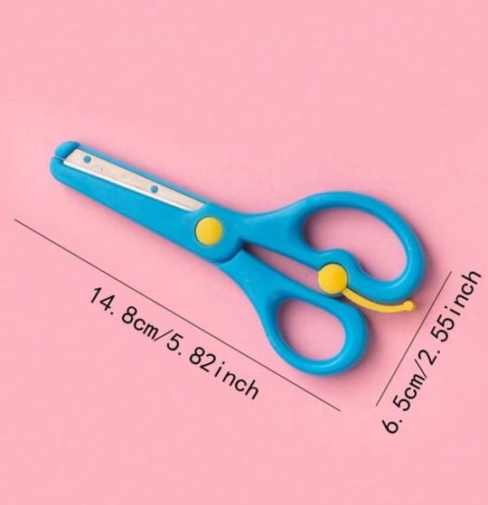 SCISSORS KIDS PLASTIC SPRING - OM-14 مقص