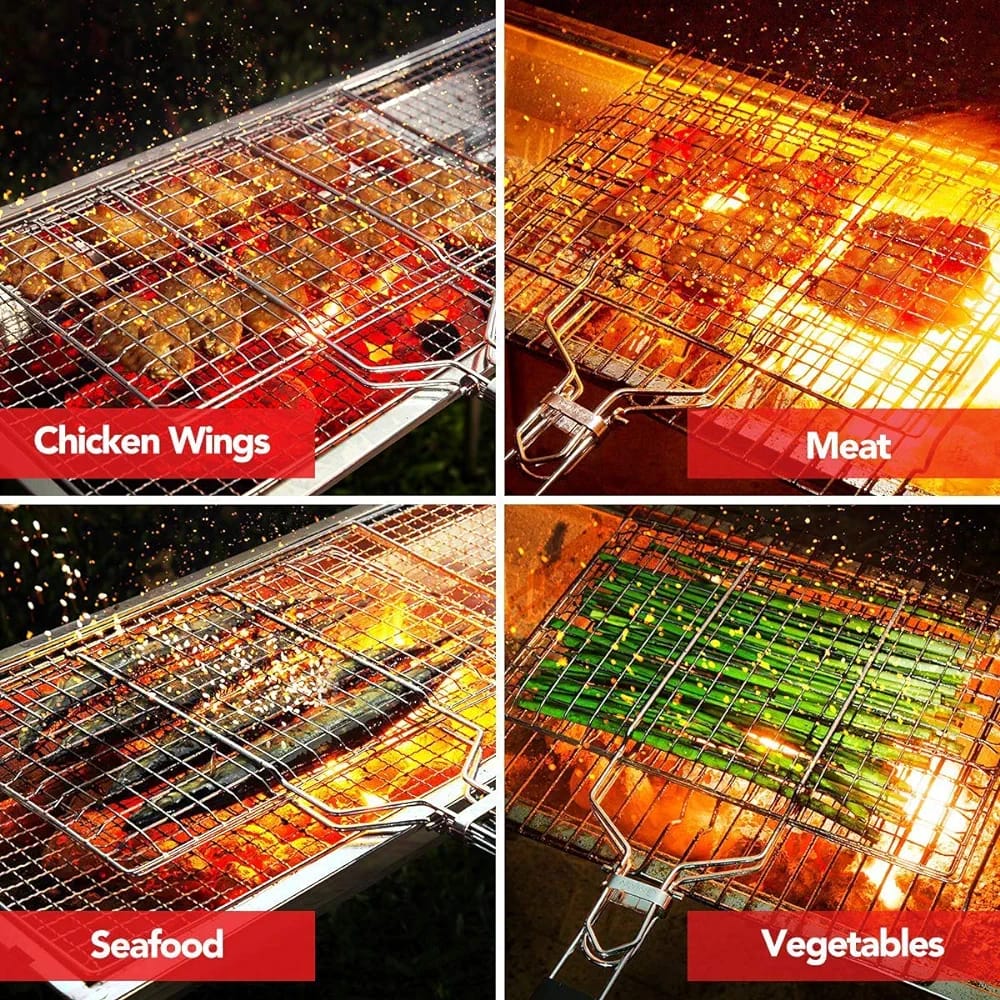 BBQ GRILL BASKET HEAVY DUTY 43*25*60 543056 A002 JBM-305 سلة الشواء