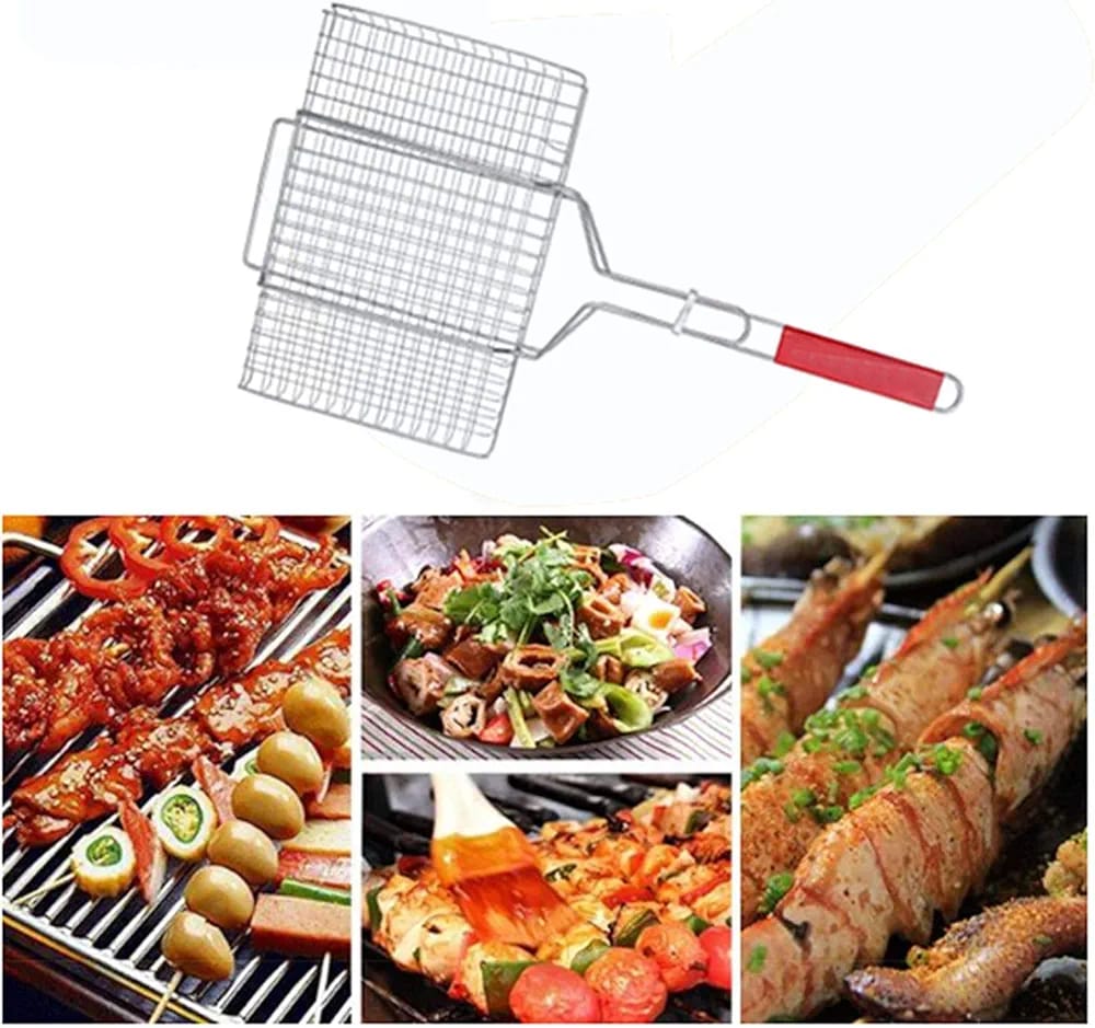 BBQ GRILL BASKET HEAVY DUTY 43*25*60 543056 A002 JBM-305 سلة الشواء