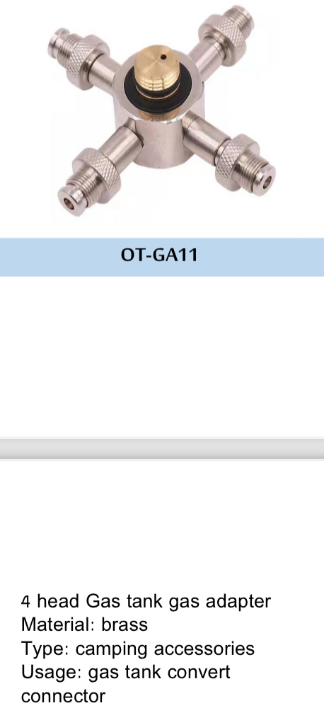 GAS CONNECTOR 4 HEAD BRASS ADAPTER JBM337-11 - OT-GA11 موصل الغاز