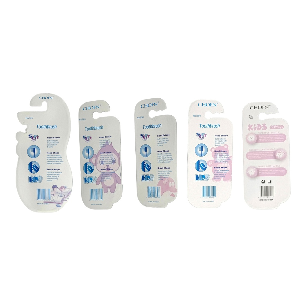 Toothbrush Kids Toy Chofn Astd (566-658-660-667-665) - فرشاة الأسنان