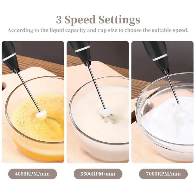 USB Speed Adjustable Milk Frother JB-65 رغوة حليب قابلة للتعديل بسرعة USB