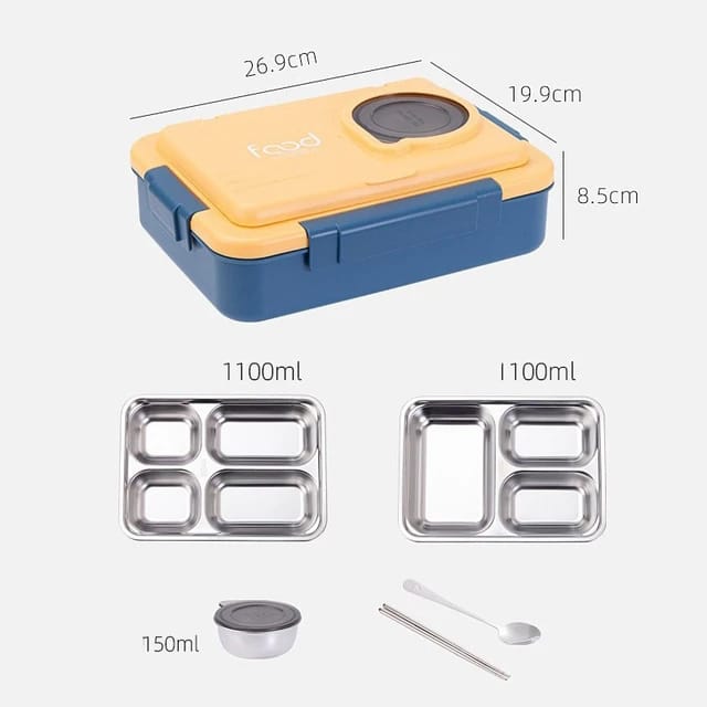 Lunch Box SS 1100+150ml Iqix #2540  JB-139  صندوق الغداء