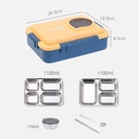 Lunch Box SS 1100+150ml Iqix #2540  JB-139  صندوق الغداء