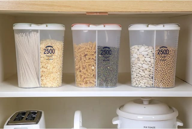 PLASTIC CONTAINER 2 COMPARTMENT 311219 - JBMS121 علبة طعام