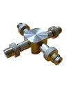 GAS CONNECTOR 4 HEAD BRASS ADAPTER JBM337-11 - OT-GA11 موصل الغاز