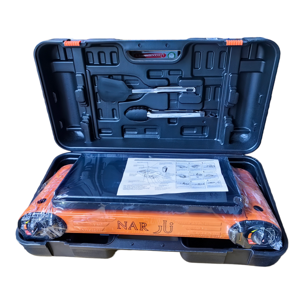 GAS STOVE DOUBLE BURNER CASE & ACCESSORIES 268S JBM351 - NGS-07 موقد
