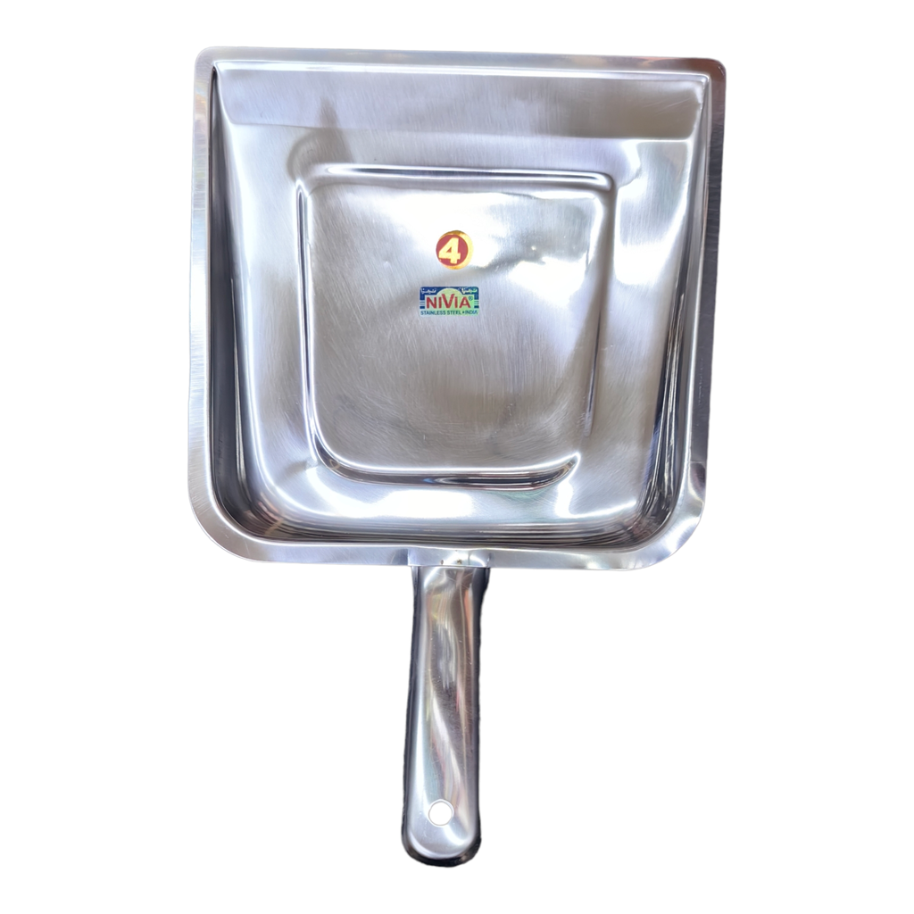 NIVIA DUSTPAN STANILESS STEEL NO-4 - NDPSS4 مجرود