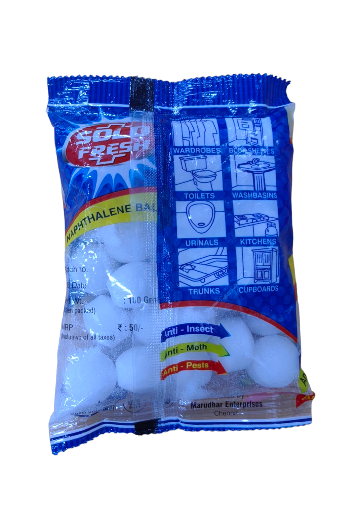 NAPHTHALENE BALLS SOLO FRESH 100GM - SOLO100 كرات النفثالين