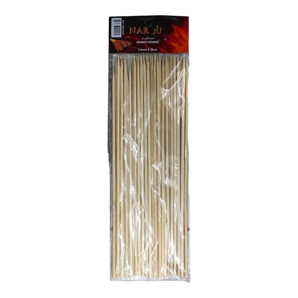 BBQ STICKS 3.5MM*25CM NAR JBM-240 410056 - BBQ3525 أسياخ