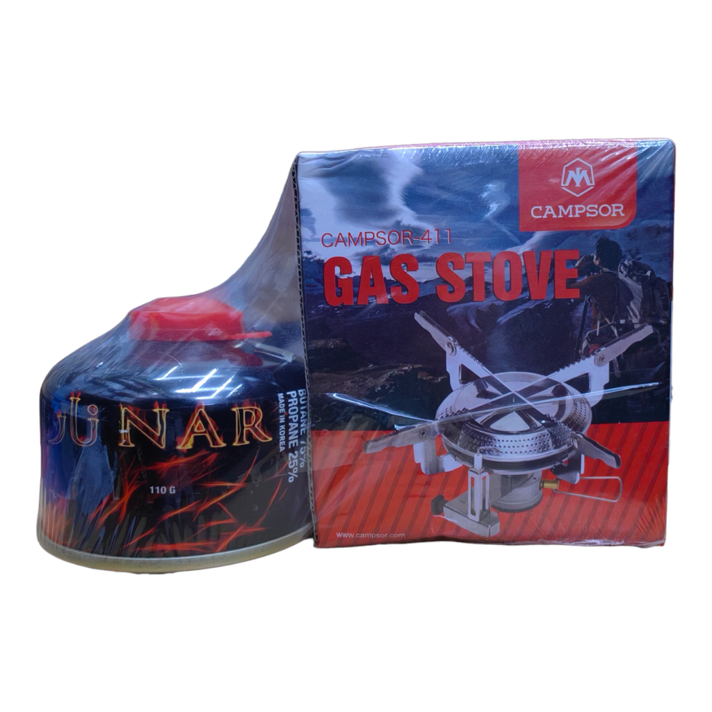 CAMPSOR GAS STOVE CAMPSOR-412+NAR GAS 110GM - CAMPSOR412-110 موقد التخييم