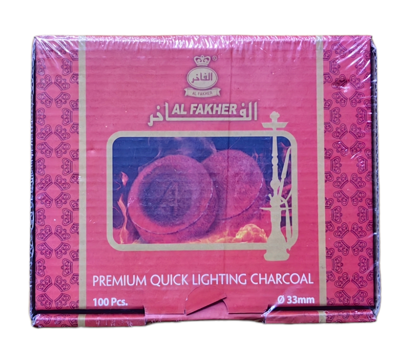 Charcoal AL FAKHER 33mm 100pcs JB-226  731572 - JBM268 فحم الفاخر
