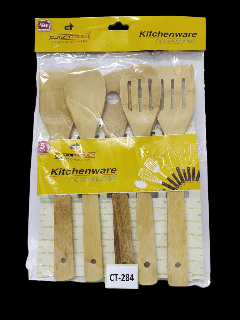 CT BAMBOO SPOON 5PCS SET JBM744  022841 - CT-284 ملعقة بامبو