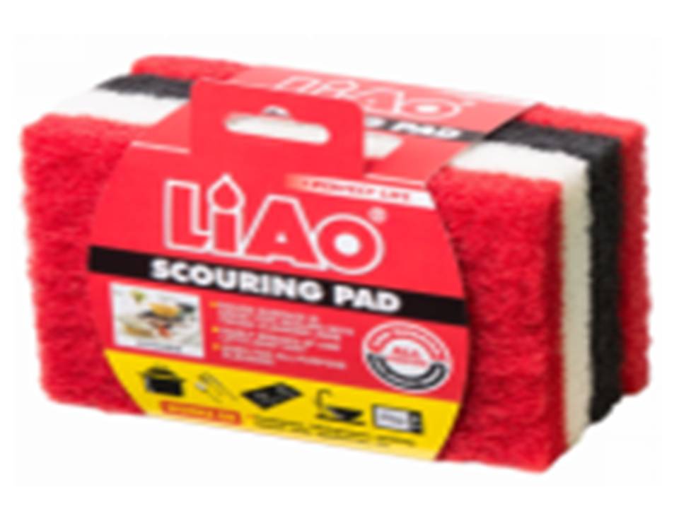 H130036 LIAO SCOURING PAD 4PCS PACK 705274