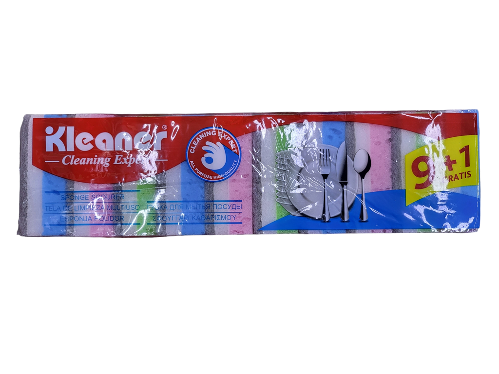 GSH003 IKLEANER SPONGE SCOURER 9+1 وسادة تنظيف الإسفنج