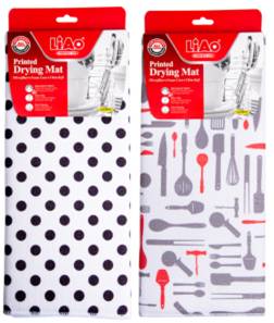 G130025  LIAO PRINTED DRYING MAT 51X38CM  702228 حصيرة تجفيف مطبوعة