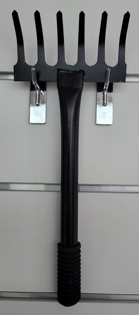 PITCHFORK GARDENING TOOLS BLACK RUBBER HANDLE شوكة البستنة 1/5