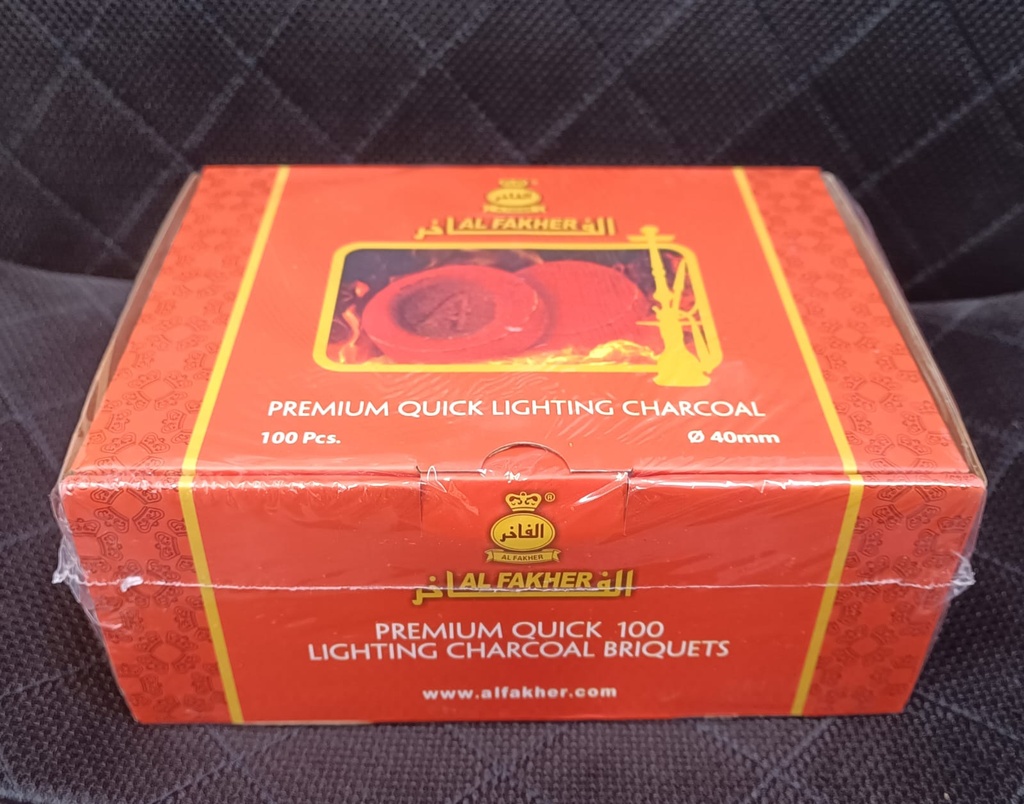 Charcoal AL FAKHER 40mm 100pcs JB-225  فحم الفاخر كبير