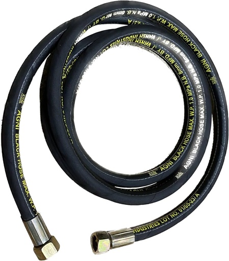 [ALPGHB5] Agni Lpg Hose Gas Pipe Black 5FT 8MM INDIA C4-5 - ALPGHB5 أنبوب الغاز
