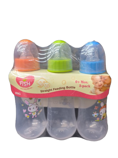[JBM144] BABY FEEDING BOTTLE LITTLE FISH 3PC-SET PP-382 - JBM144 زجاجة الطفل