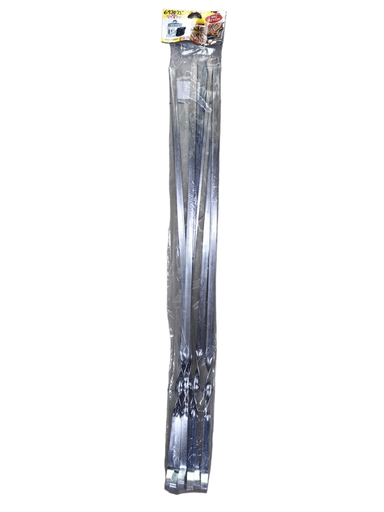 [693075] BBQ STICKS METAL SKEWERS 60*0.9*6PC 693075 أسياخ معدنية
