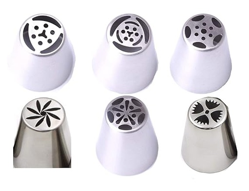 [201473] CAKE DECORATING NOZZLES 6 PCS JBM916 201473 - 201473 فوهات تزيين الكيك