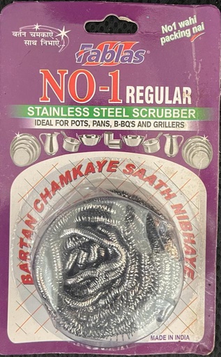 [FA034] FABLAS SCRUBBER SS SINGLE REGULAR C3-11 000034 - FA034 اسفنجة تنظيف