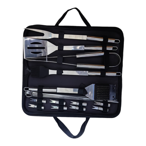 [NBT20CB] NAR BBQ TOOLS BAG 20PCS SS CLOTH BAG  536129 - NBT20CB أدوات الشواء