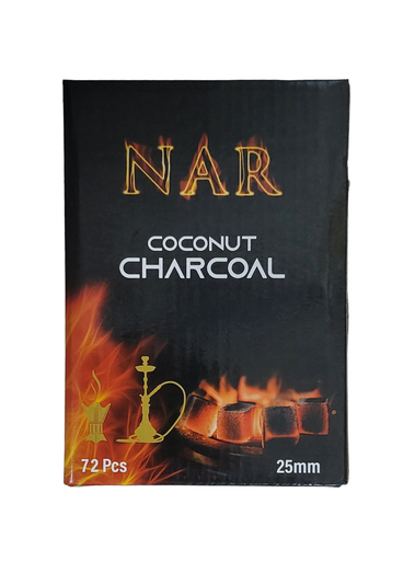 [NCCO72] NAR CHARCOAL COCONUT 25 MM 72 PCS - فحم نار