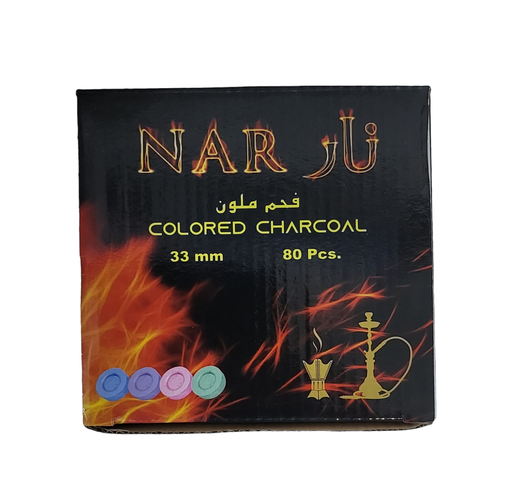 [NCC33] NAR CHARCOAL 4 COLOR MIX 33 MM 80 PCS - فحم نار