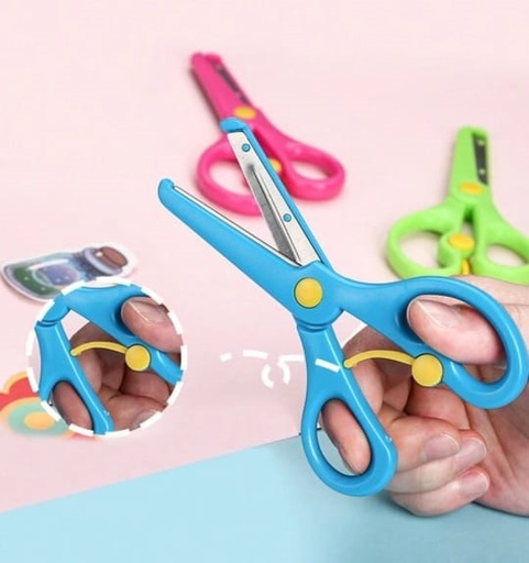 [OM-14] SCISSORS KIDS PLASTIC SPRING - OM-14 مقص