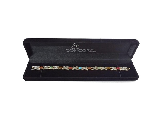 [S273] Concord Magnetic Bracelet Colored Stones Ladies- S273 كونكورد سوار مغناطيسي ملون للسيدات
