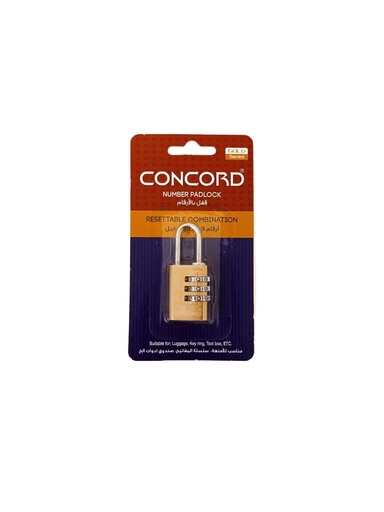 [CPL7021] CONCORD PADLOCK ALUMINUM GOLD - CPL7021 قفل