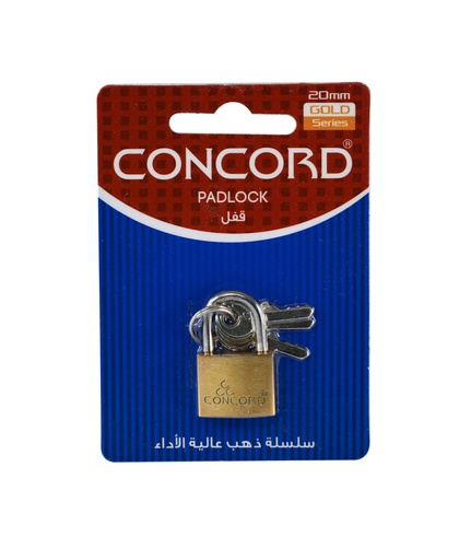 [CPL281] CONCORD PADLOCK BRASS 20MM - CPL281 قفل