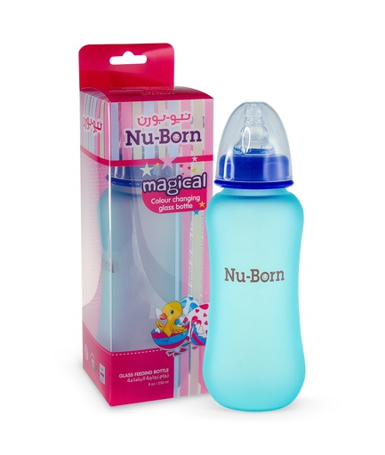[NB019] NU BORN FEEDER GLASS 8OZ. COLOR - NB019 زجاجة الرضاعة