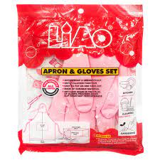 [H130025] H130025 LIAO APRON & GLOVES SET 703942 مجموعة المريلة والقفازات