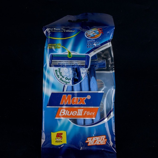 [LB-5058] LB-5058 MAX RAZOR BLUE3 PLUS JBM214 3B 5PCS 913251 موس الحلاقة