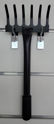 [1/5] PITCHFORK GARDENING TOOLS BLACK RUBBER HANDLE شوكة البستنة 1/5