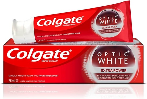 [TPCOWC75] TP Colgate 75ml Optic White Charcoal 64618 - معجون كولجيت أوبتيك وايت 