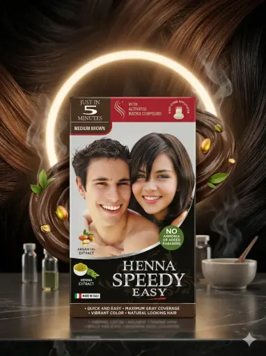 [HS25] HENNA SPEEDY EASY 115ML - MEDIUM BROWN - HS25