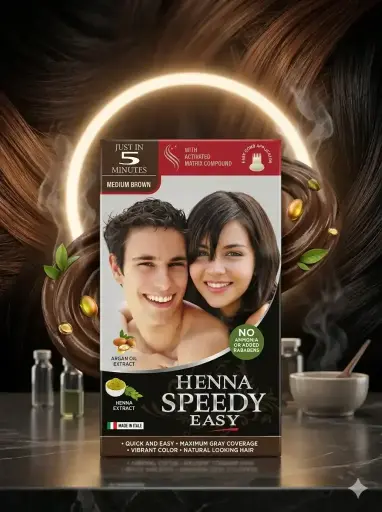 [HS25] HENNA SPEEDY EASY 115ML - MEDIUM BROWN - HS25