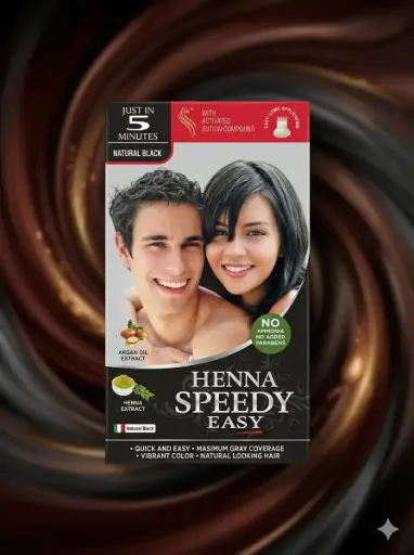 [HS23] HENNA SPEEDY EASY 115ML - NATURAL BLACK - HS23